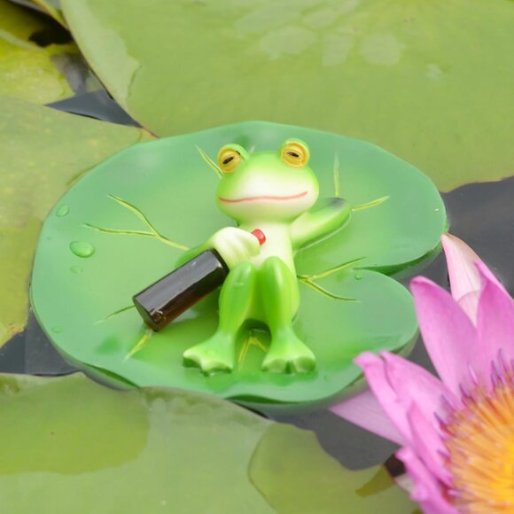 Miniature Frog Figurines With Planter Hugger for Flower Yard Lawn Ornament - Picture 5 of 7